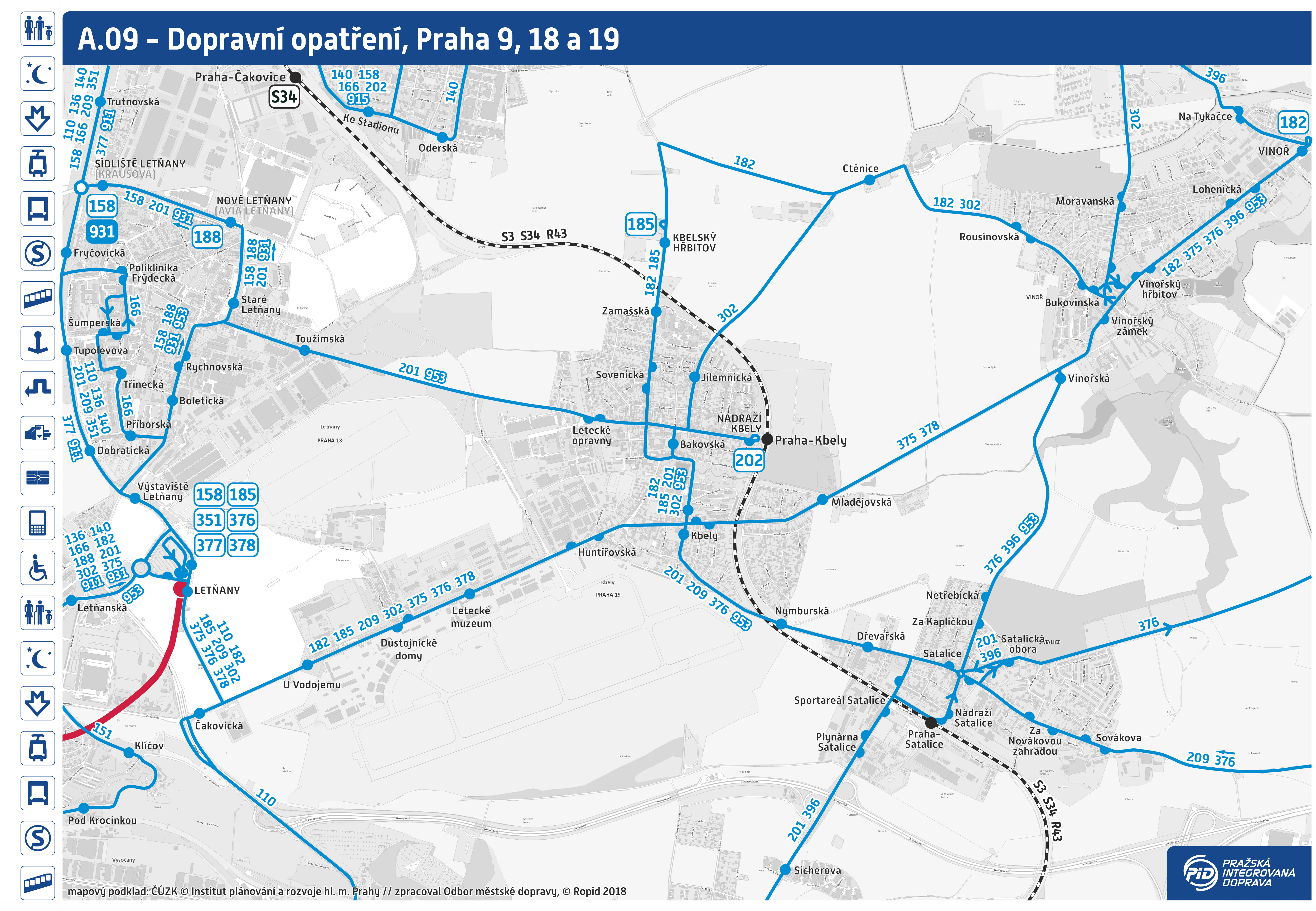 mapa metra praha 2019 Rozvoj linek PID v Praze 2019 2029 | Pražská integrovaná doprava mapa metra praha 2019