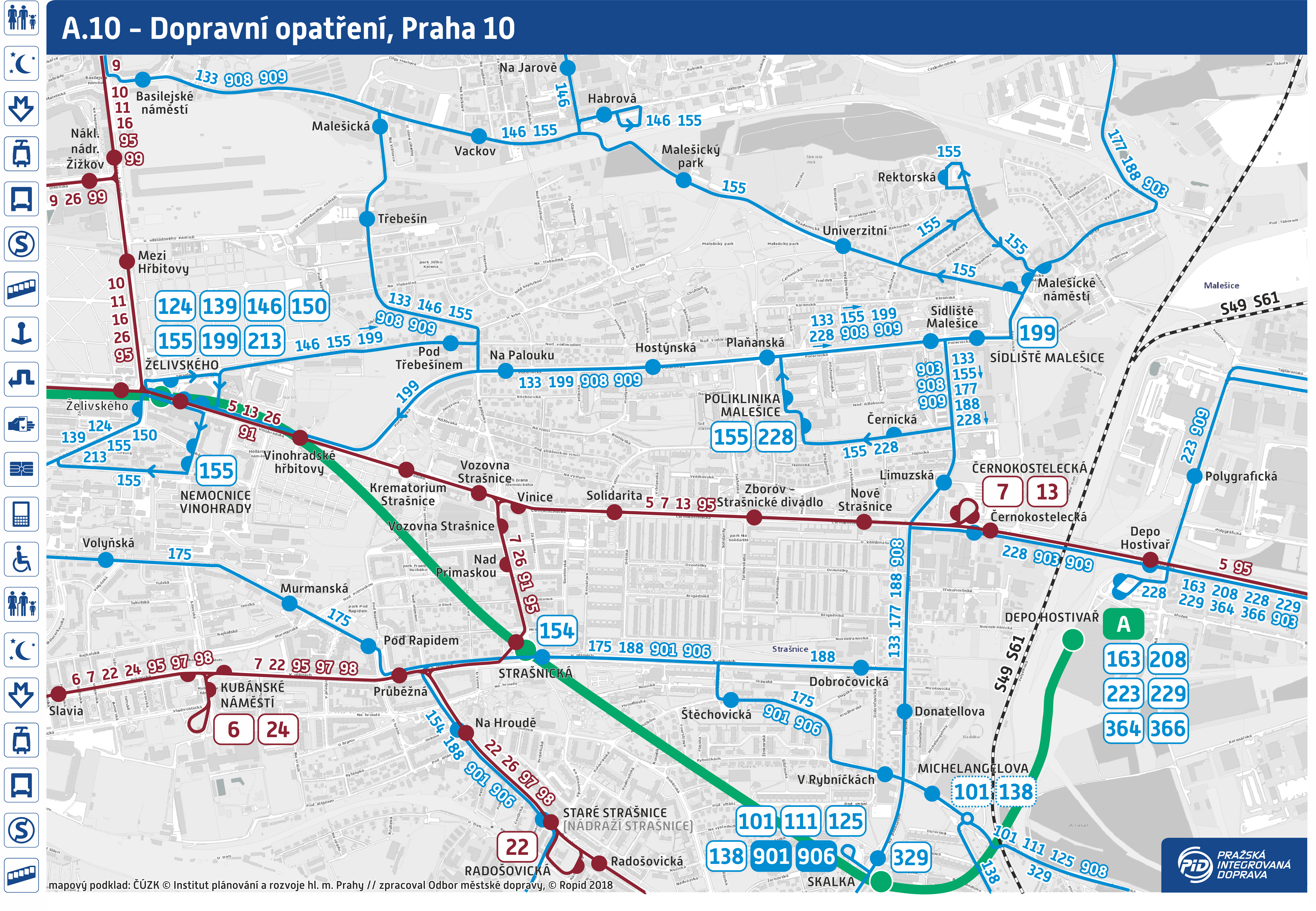 mapa pražského metra 2019 Rozvoj linek PID v Praze 2019 2029 | Pražská integrovaná doprava mapa pražského metra 2019