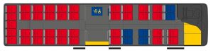 V rámci průběžné aktualizace standardů kvality byl zpracován detailní manuál i pro interiéry autobusů PID včetně barevného rozlišení sedadel či s novým vzorem látkových potahů