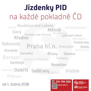 Od roku 2018 jsou jízdenky PID k dostání na každé osobní pokladně ČD.