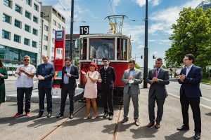 Slavnostní zahájení provozu na nové tramvajové trati na Pankrác