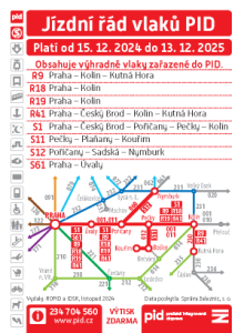 Kartičkový jízdní řád 2025 (červený, 011)