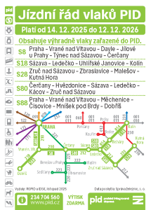 Kartičkový jízdní řád 2026 (světle zelený, 210)