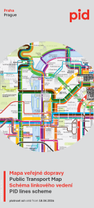 Praha – mapa a schéma linkového vedení (2026-04)