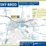 Český Brod – linky PID (mapa)