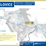 Milovice – linky PID (mapa)