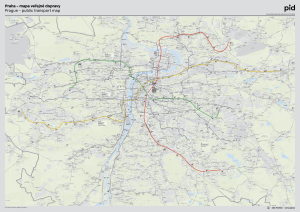 Praha – mapa veřejné dopravy