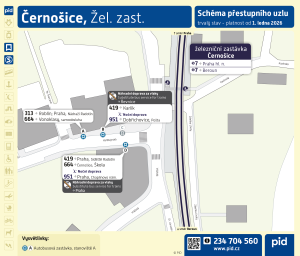 Černošice, Žel. zast.